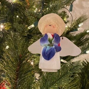 Vintage Angel Cowgirl Ornament Handmade In Texas